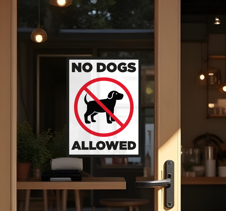 비닐 상점 간판 no dog allowed sign - TenStickers
