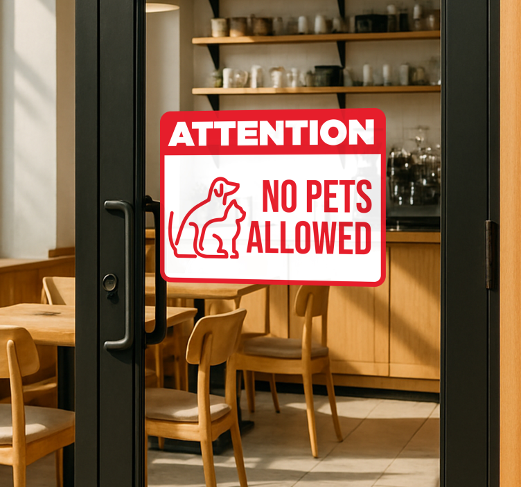 비닐 상점 간판 no pet allowed sign - TenStickers
