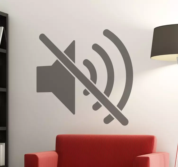 침묵 기호 벽 스티커 - TenStickers