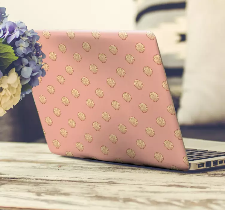 대칭 조개 노트북 스킨 - TenStickers