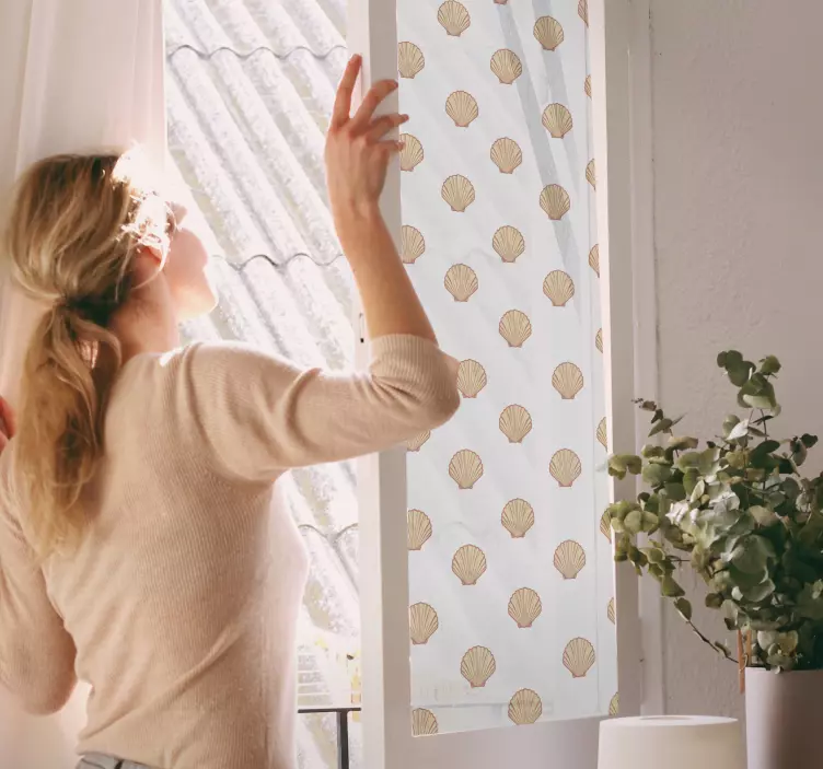 대칭 조개 창 스티커 - TenStickers