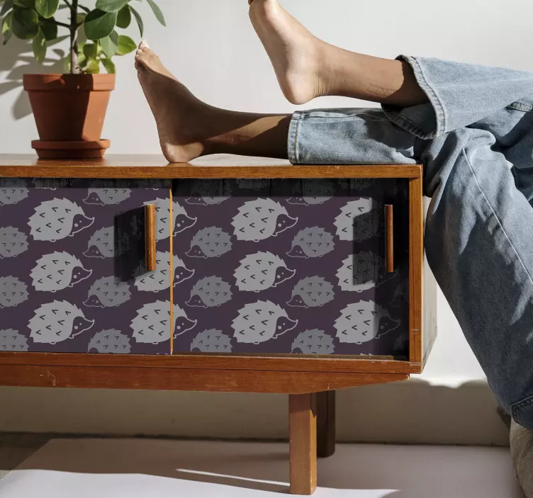 간단한 고슴도치 가구 스티커 - TenStickers