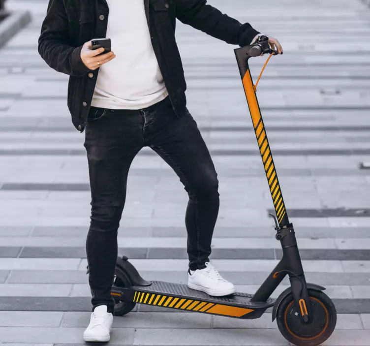 스쿠터용 접착제 파티네트 나란자 오렌지 - TenStickers