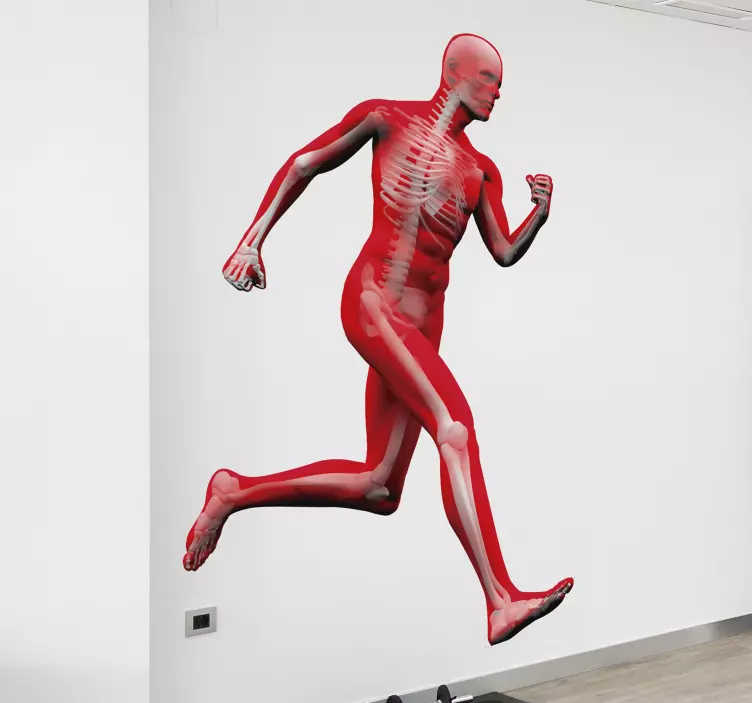 해골 실행 벽 데칼 - TenStickers