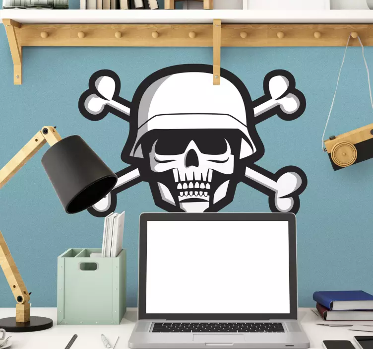 해골 군 스티커 - TenStickers