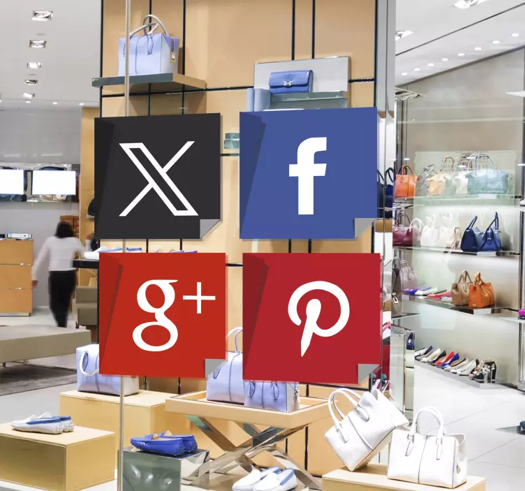 소셜 미디어 스티커 - TenStickers