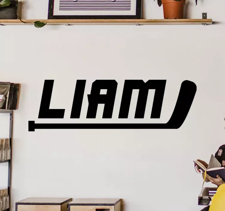 스포츠 벽 스티커 하키 이름 디자인 - TenStickers