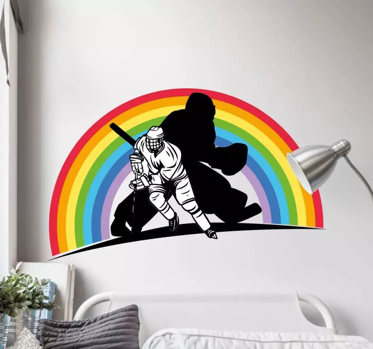 스포츠 벽 스티커 하키 선수들의 액션 - TenStickers