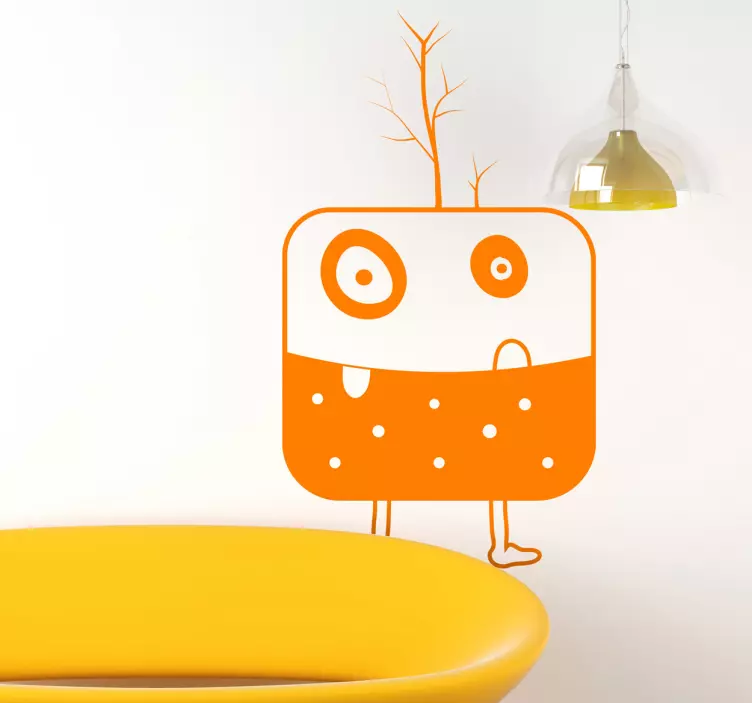 스퀘어 몬스터 스티커 - TenStickers