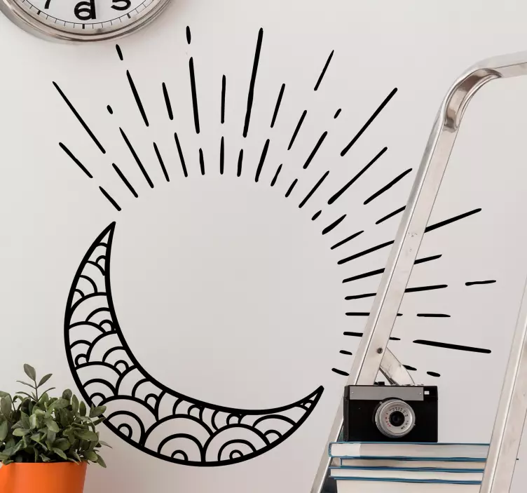 태양, 달 및 별 스티커 - TenStickers