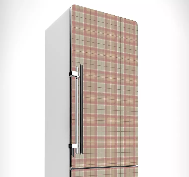 타탄 텍스처 냉장고 스티커 - TenStickers