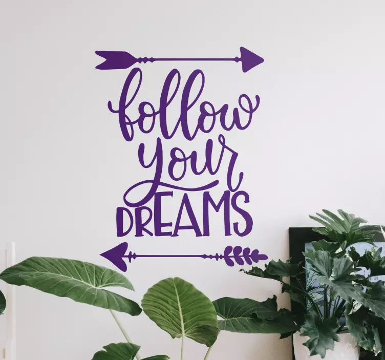 텍스트 벽 스티커 영감을 주는 화살표 명언 - TenStickers