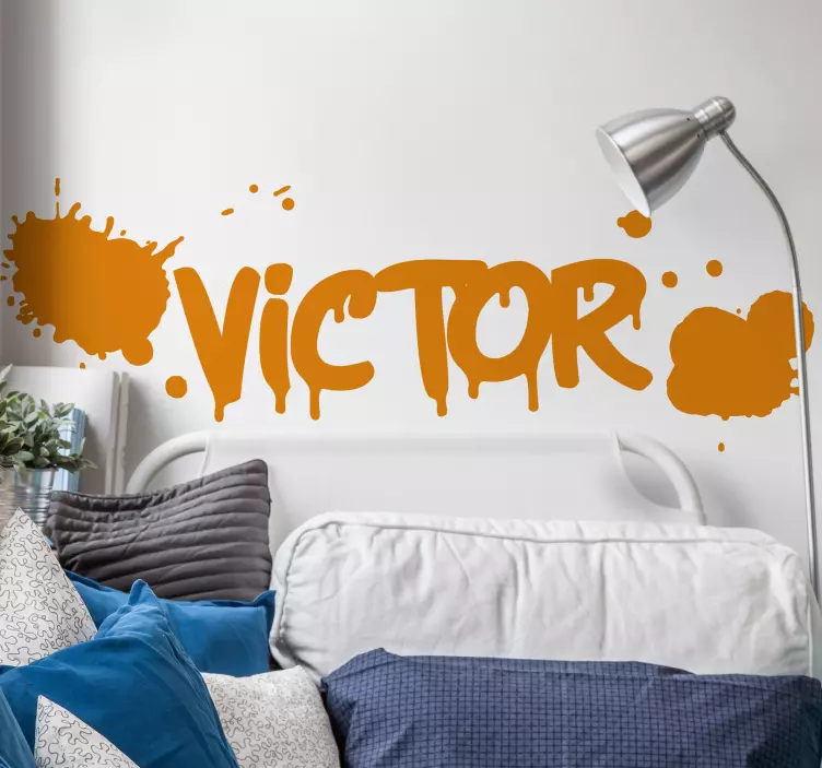 텍스트 벽 스티커 방을 위한 이름 맞춤 제작 - TenStickers