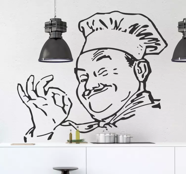 행복한 요리사 스티커 - TenStickers