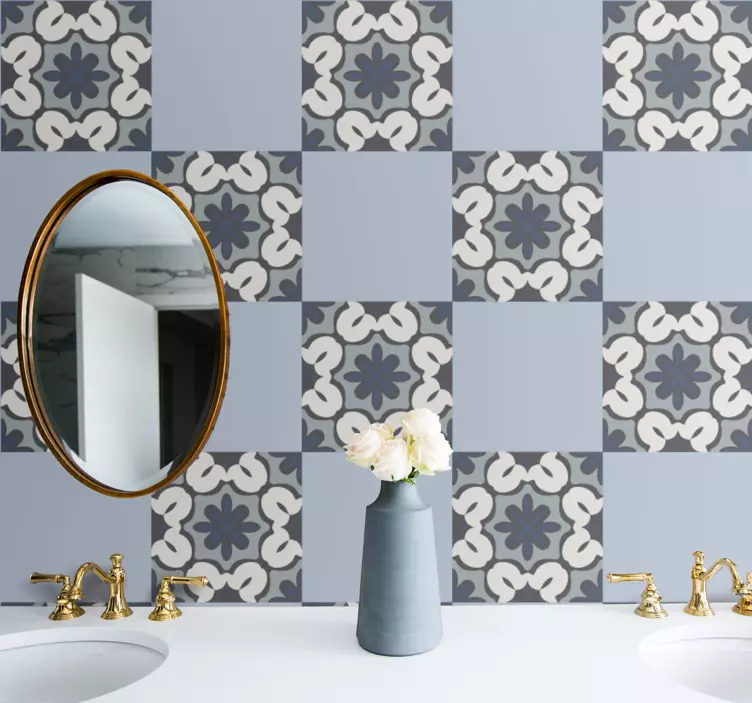 타일 스티커 우아한 기하학적 패턴 - TenStickers