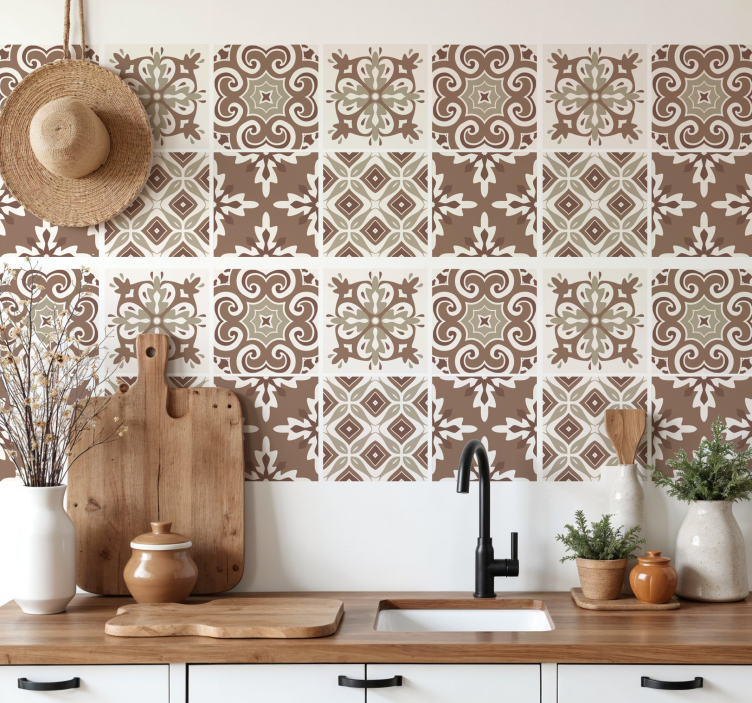 타일 스티커 유압 mocha mousse - TenStickers