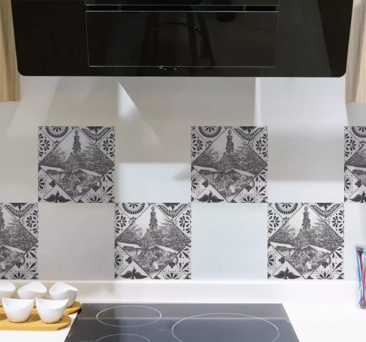 타일 스티커 빈티지 장식 패턴 - TenStickers