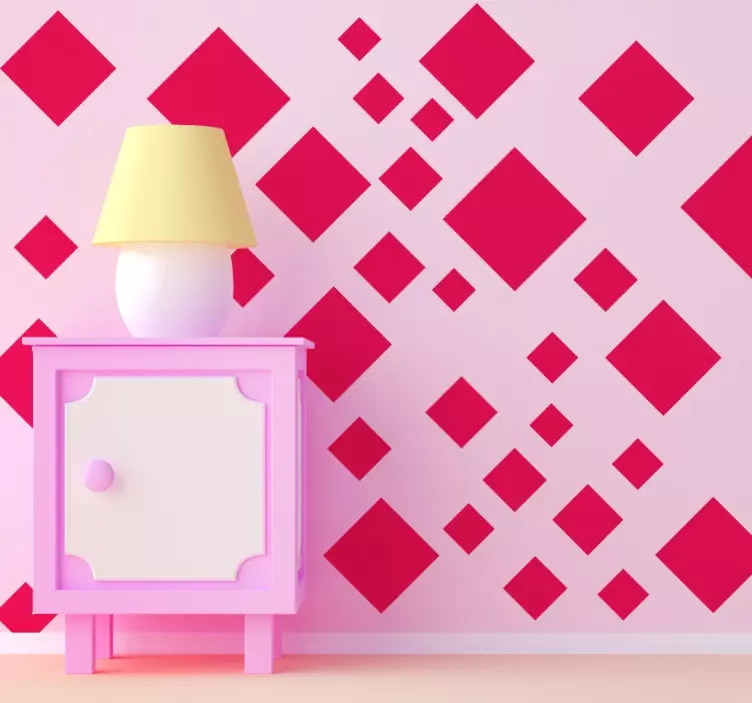 기울어 진 사각형 스티커 - TenStickers