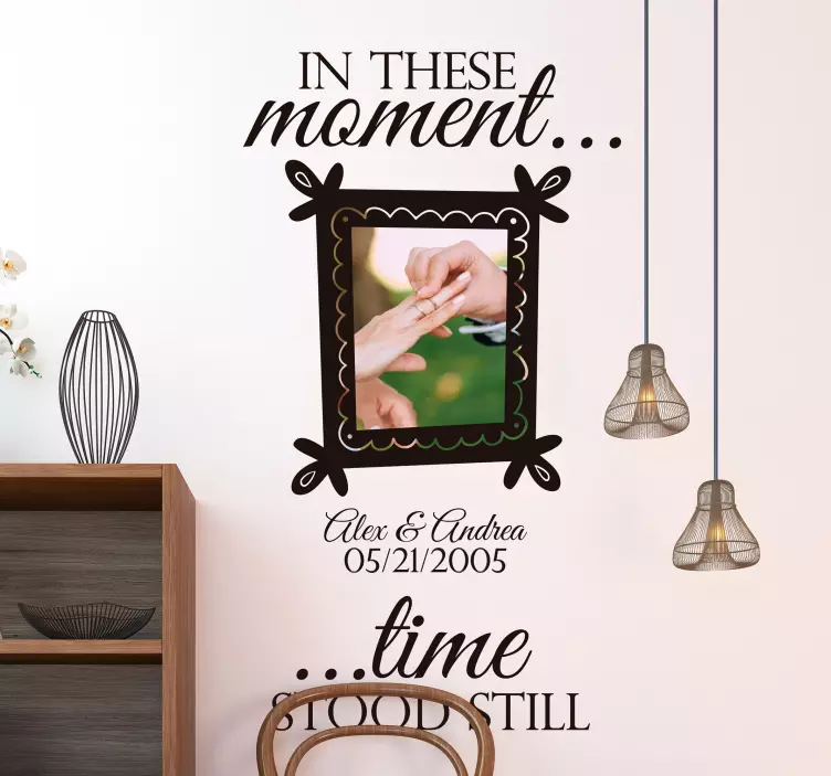 벽에 시간 정지 프레임 스티커 - TenStickers