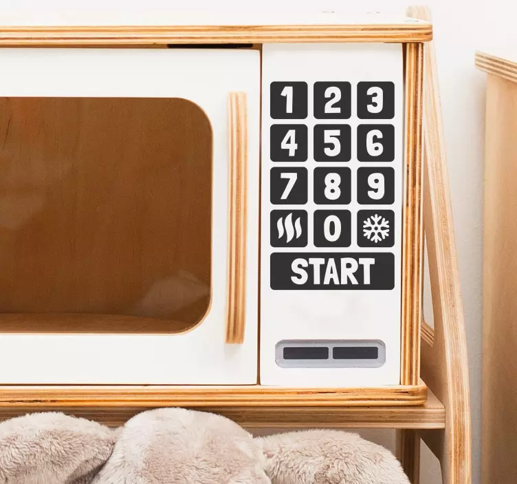 장난감의 벽 스티커 토이 전자 레인지 버튼 - TenStickers