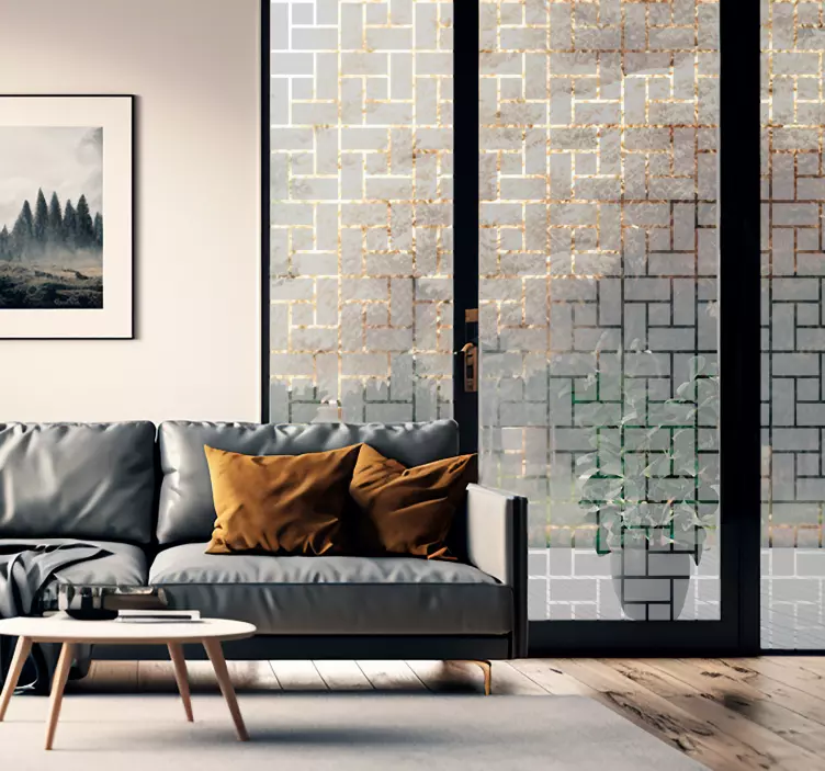 창 스티커 투명한 벽돌 - TenStickers