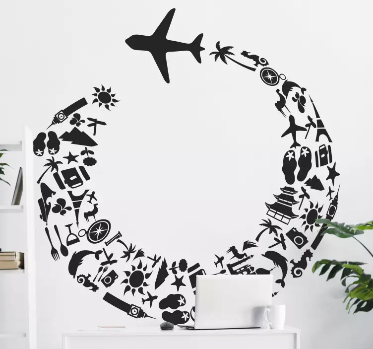 세계 여행 스티커 여행 - TenStickers