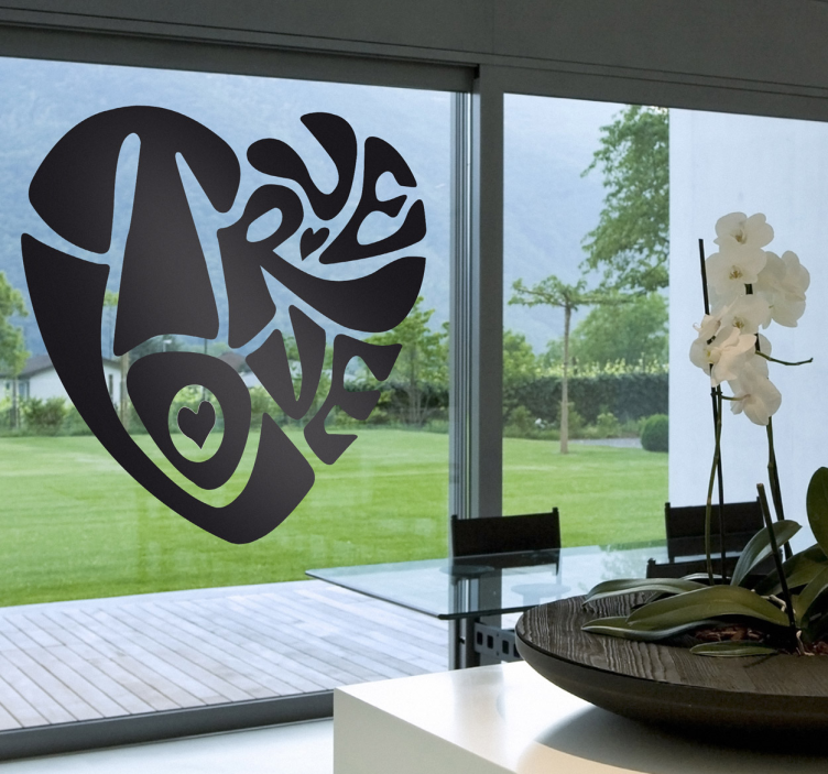 진정한 사랑 창 스티커 - TenStickers