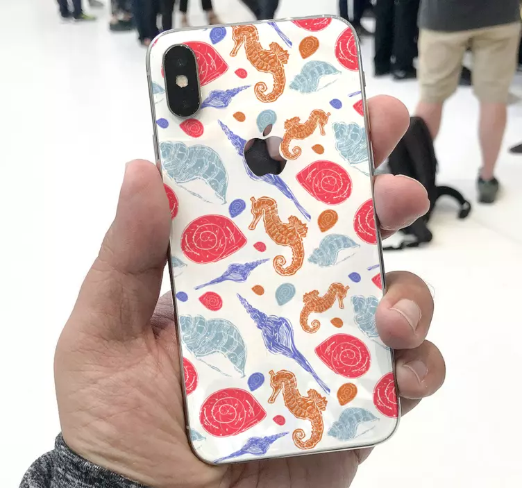 해저 타일 아이폰 스티커 - TenStickers