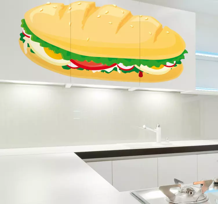 채소 샌드위치 스티커 - TenStickers