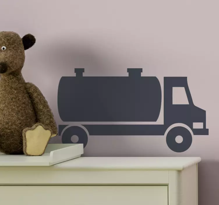 차량 테마 스티커 클래식 트럭 실루엣 - TenStickers