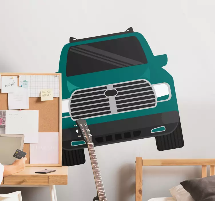 차량 테마 스티커 스타일리시 트럭 일러스트 - TenStickers