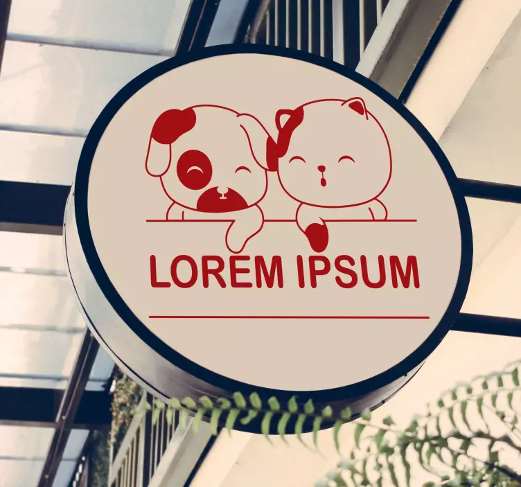 동물 쇼케이스 창 스티커 - TenStickers