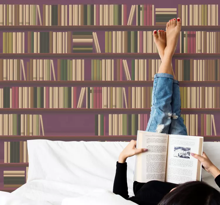 빈티지 책장 빈티지 스티커 - TenStickers