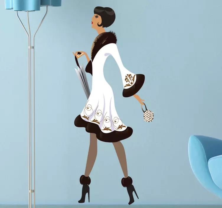 빈티지 레이디 스티커 - TenStickers