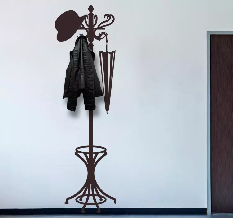 빈티지 스타일 옷걸이 스티커 - TenStickers