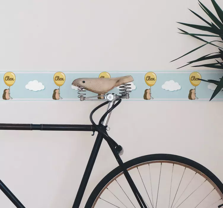 국경 벽 스티커 귀여운 고슴도치 풍선 - TenStickers