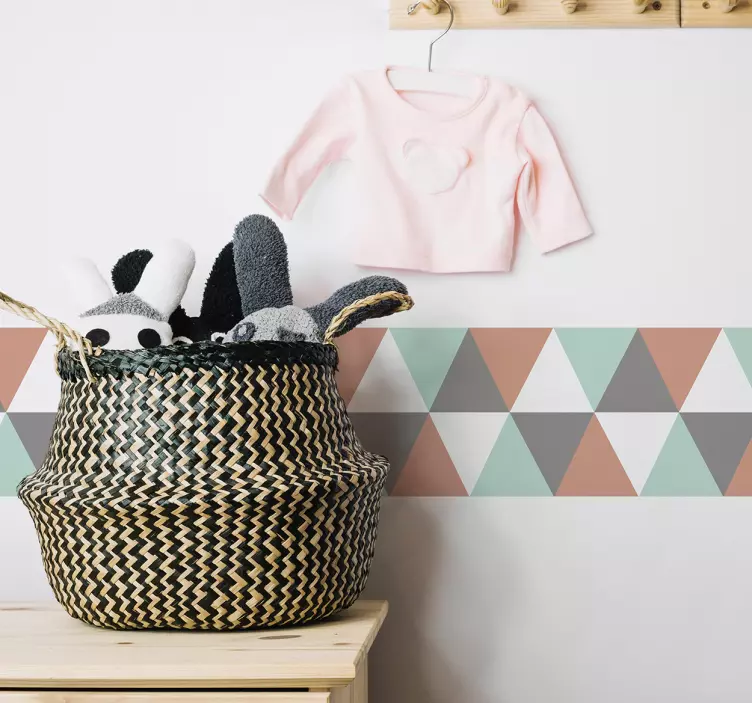 국경 벽 스티커 삼각형 비닐 장식 스티커 - TenStickers