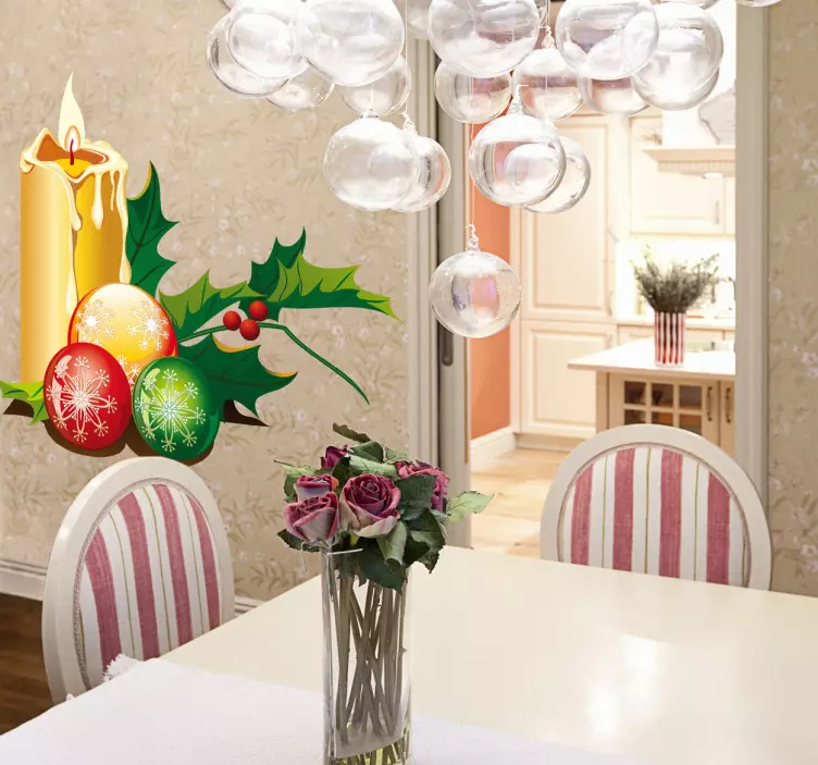 스티커 비닐 기타 이벤트 크리스마스 양초 장식 - TenStickers