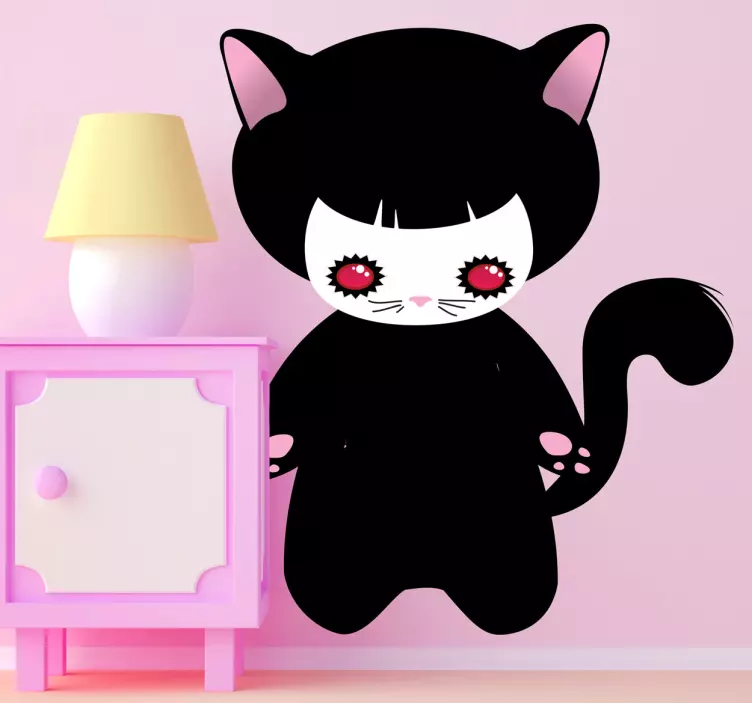 고양이 및 개 벽 스티커 귀여운 만화 고양이들 - TenStickers