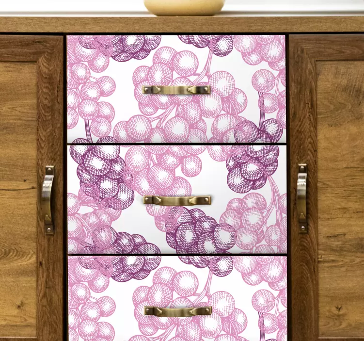 꽃과 식물 스티커 우아한 포도나무 패턴 - TenStickers