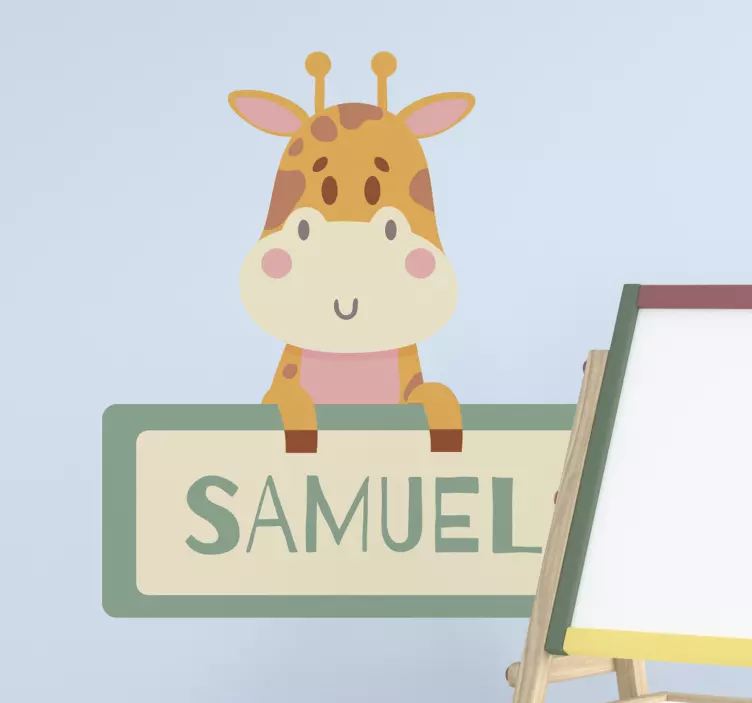 어린이를위한 벽 스티커 사랑스러운 기린 모양 - TenStickers