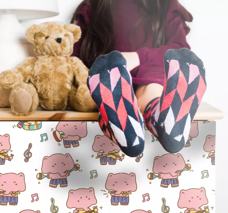 어린이를 위한 벽 스티커 - 음악 캐릭터 스티커 - TenStickers