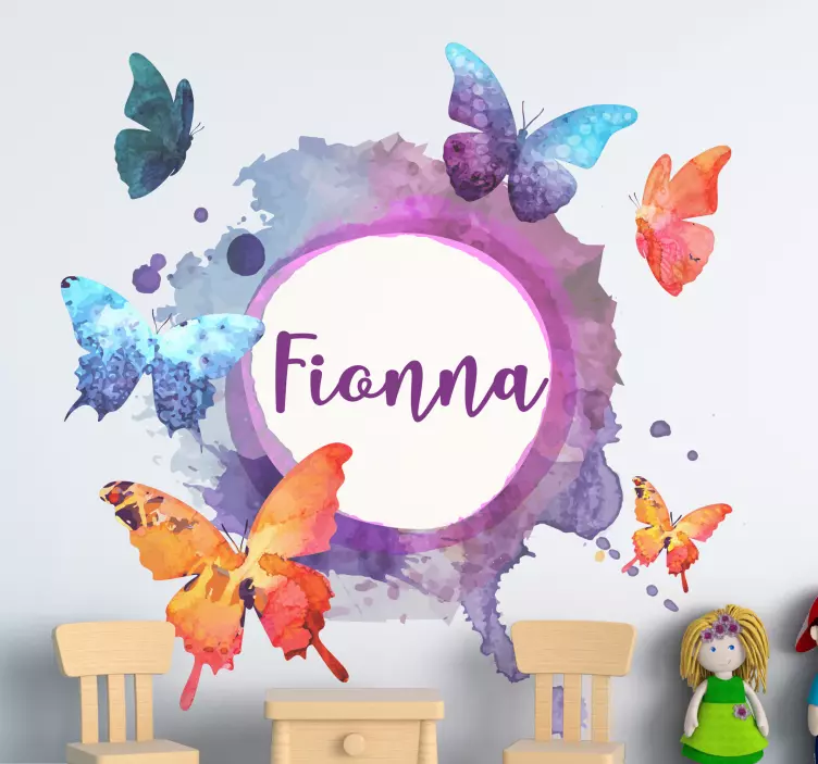 어린이를위한 벽 스티커 생동감 넘치는 나비 조합 - TenStickers