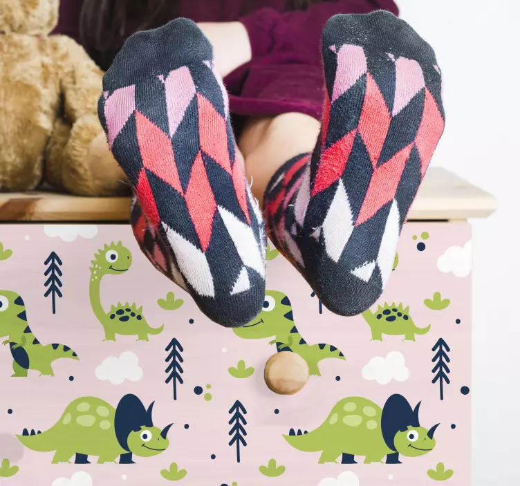 드래곤과 공룡 벽 스티커 장난기 넘치는 공룡 컨셉 - TenStickers