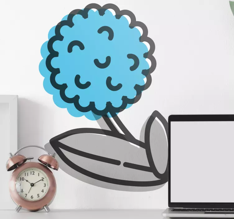 꽃과 식물 스티커 장난기 가득한 꽃 요소 - TenStickers