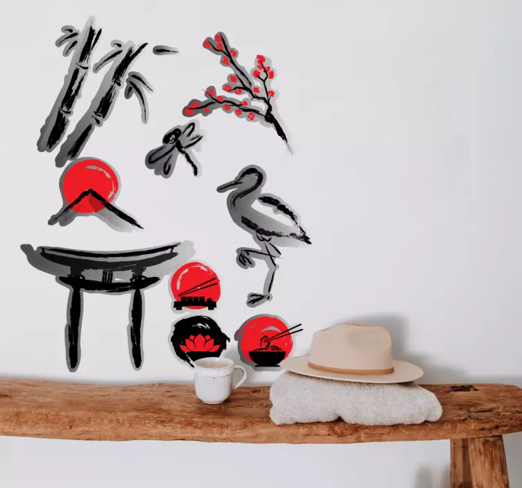 정치 및 종교적 벽 스티커 평화로운 자연 요소 - TenStickers