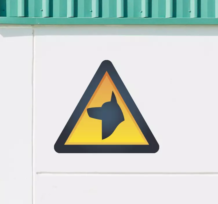 경고 개 비닐 사인 스티커 - TenStickers