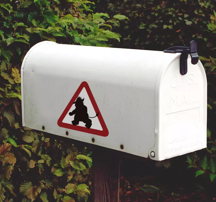 "경고! 트롤"문 스티커 - TenStickers