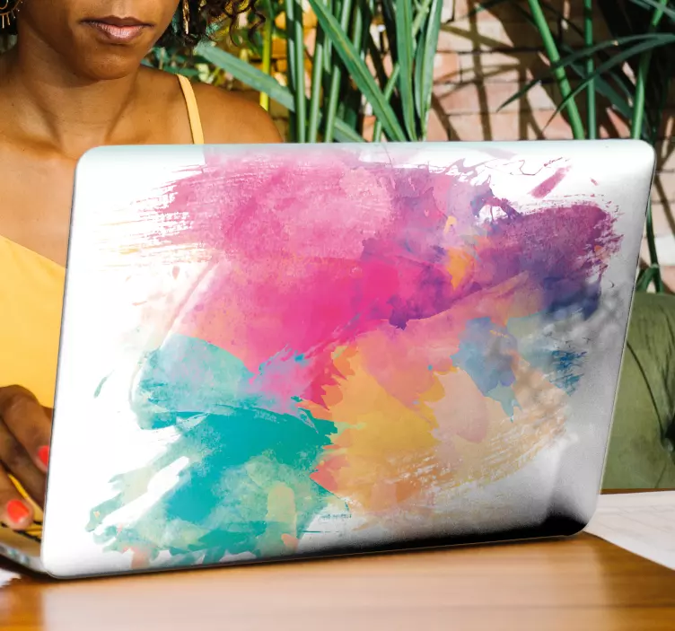 수채화 노트북 스티커 - TenStickers