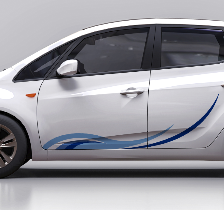 웨이브 자동차 그림 자동차 스티커 - TenStickers